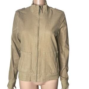 Vintage Y2K Old Navy Corduroy Jacket Womens Medium Brown Full Zip